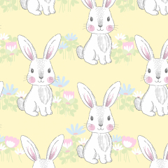 Bunnies Pastel Yellow