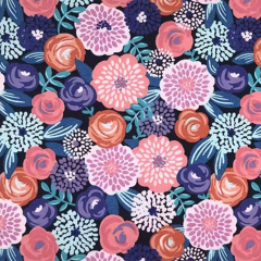 Modern Floral Navy