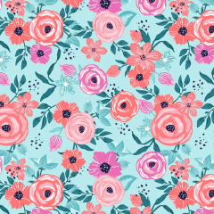 Roses on Aqua