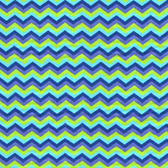 Neon Blue & Green Chevron