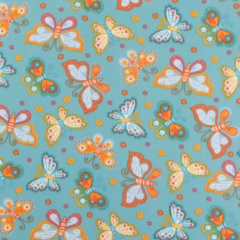 Pretty Butterflies on Teal