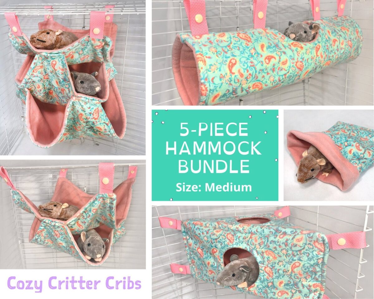 5-Piece Hammock Set: Mint Paisley (Medium)
