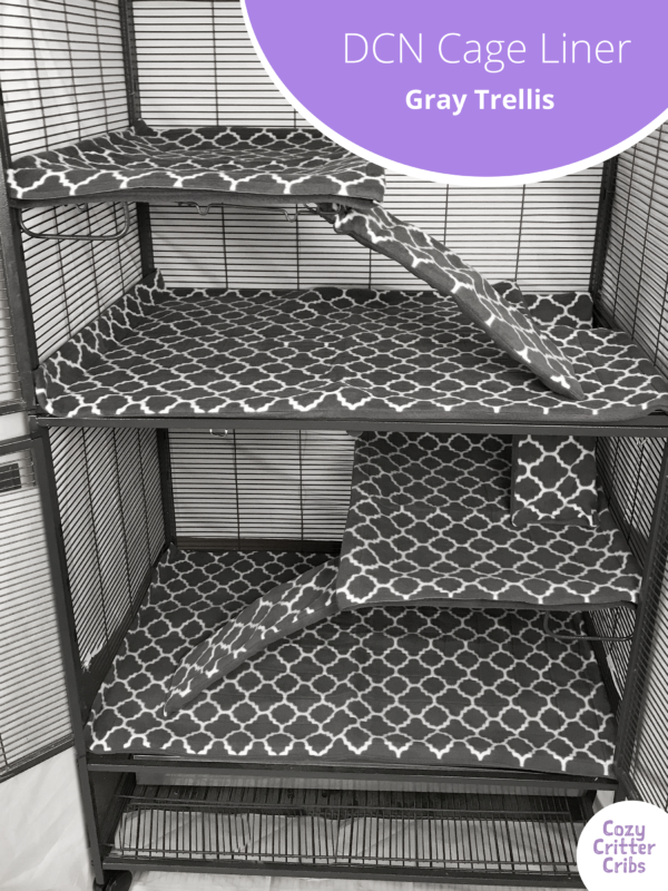 DCN Cage Liner premade 7 Grey Trellis thumbnail