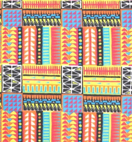 Afro Funk Block Geometric Fleece