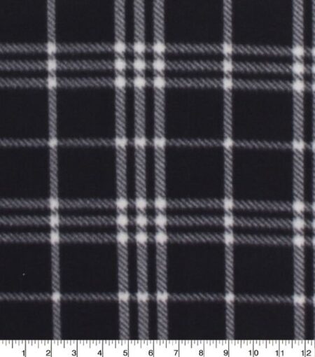 Black & White Plaid Simple Fleece