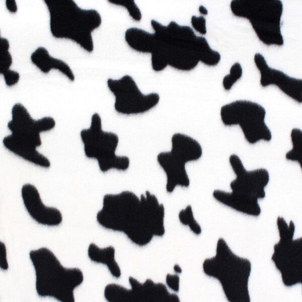 Black & White Cow Print Fleece
