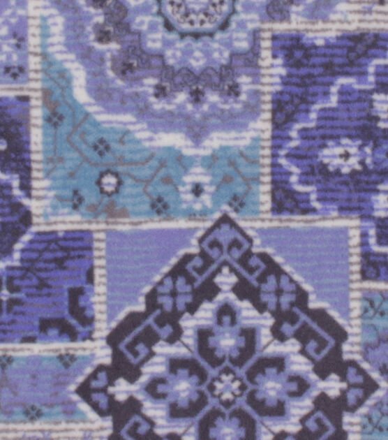 Blue Patchwork Aztec Fleece