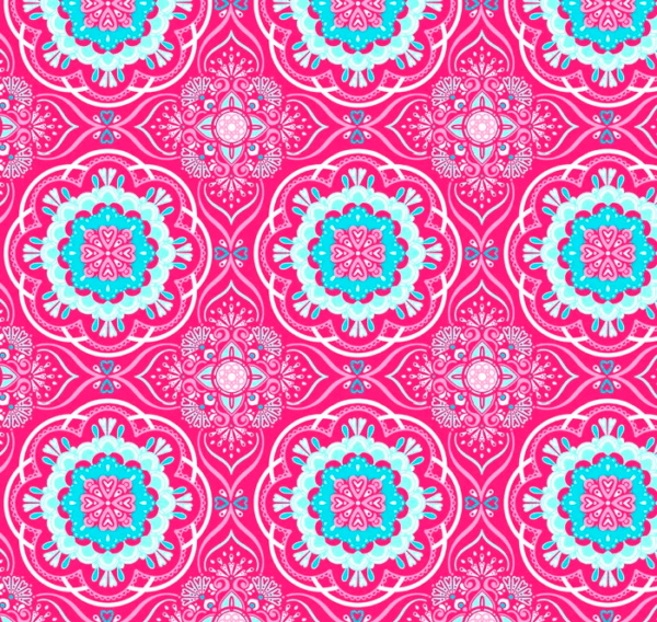 Boho Medallion Pink Fleece