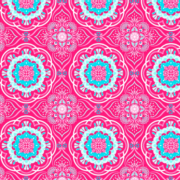 Boho Medallion Pink Fleece