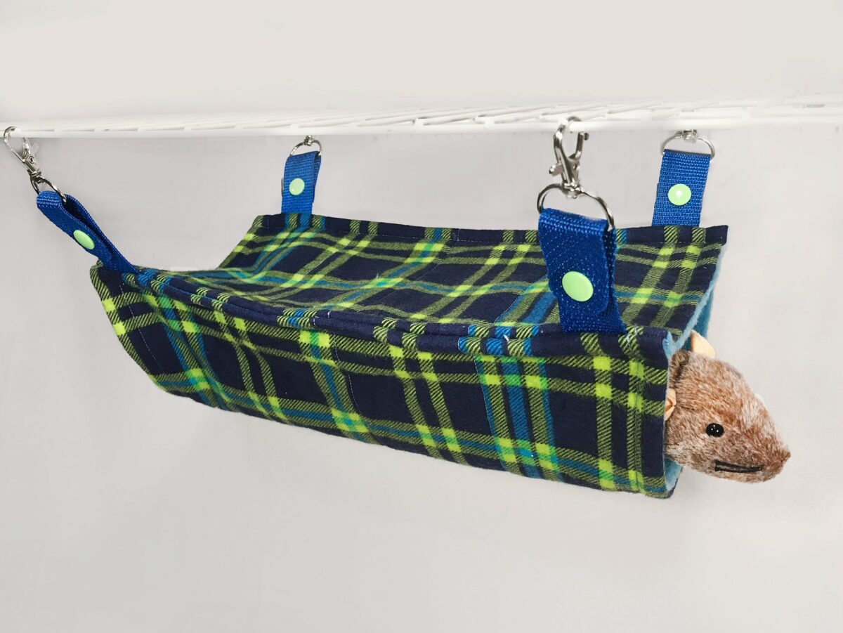 Bunk Bed Blue & Lime Plaid