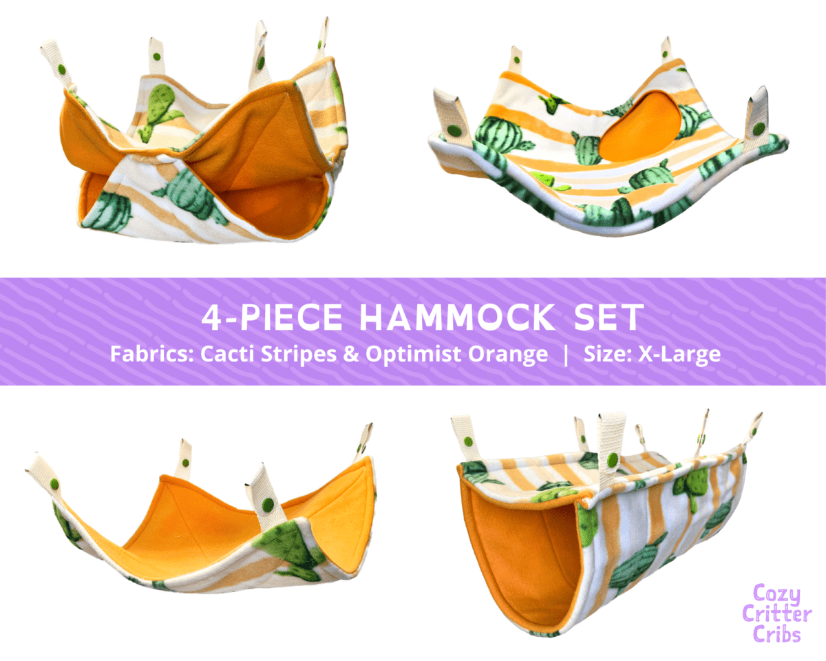 4-Piece Hammock Set: Cactus Stripes (X-Large)