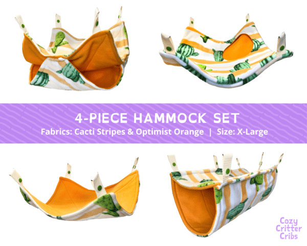 4-Piece Hammock Set: Cactus Stripes (X-Large)