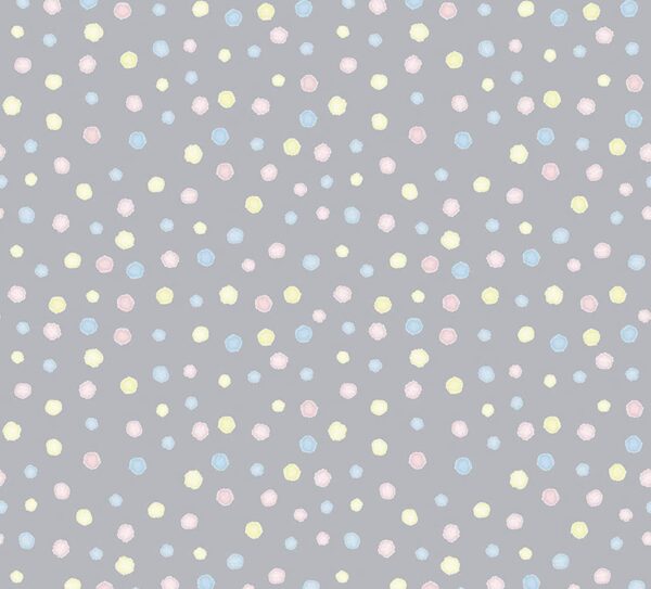 Nursery Rhyme Dots Gray Flannel