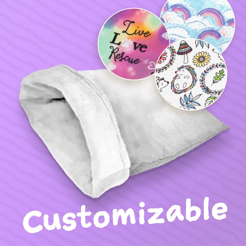 Cozy Critters Customizable Thumbnail Snuggle Sack Purple