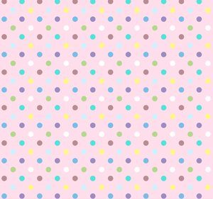 Pastel Polka Dots on Pink