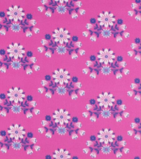 Floral on Purple Fuchsia Fleece