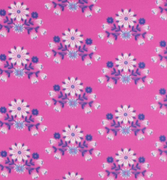 Floral on Purple Fuchsia Fleece