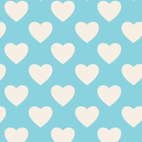 Hearts On Blue