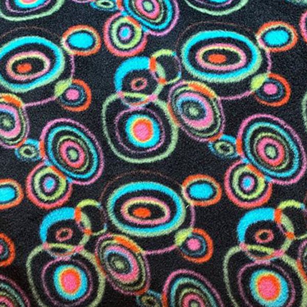 Neon Rings on Black Fleece