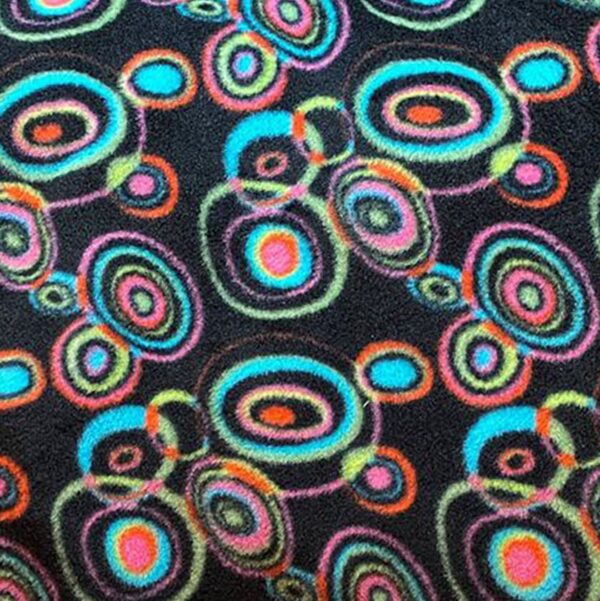 Neon Rings on Black Fleece