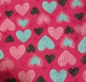 Polka Dot Hearts Hot Pink