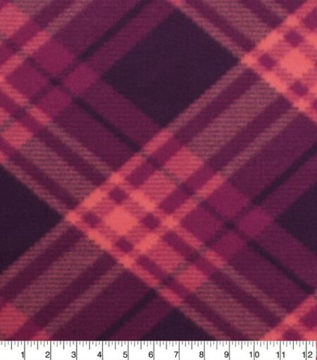 Plum Bias Plaid Fleece