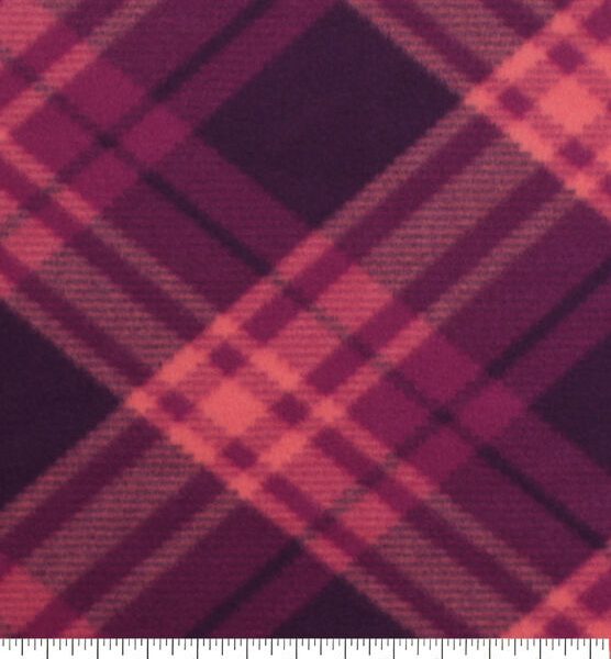 Plum Bias Plaid Fleece