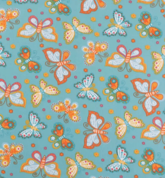 Pretty Butterflies on Teal