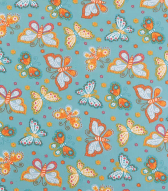 Pretty Butterflies on Teal