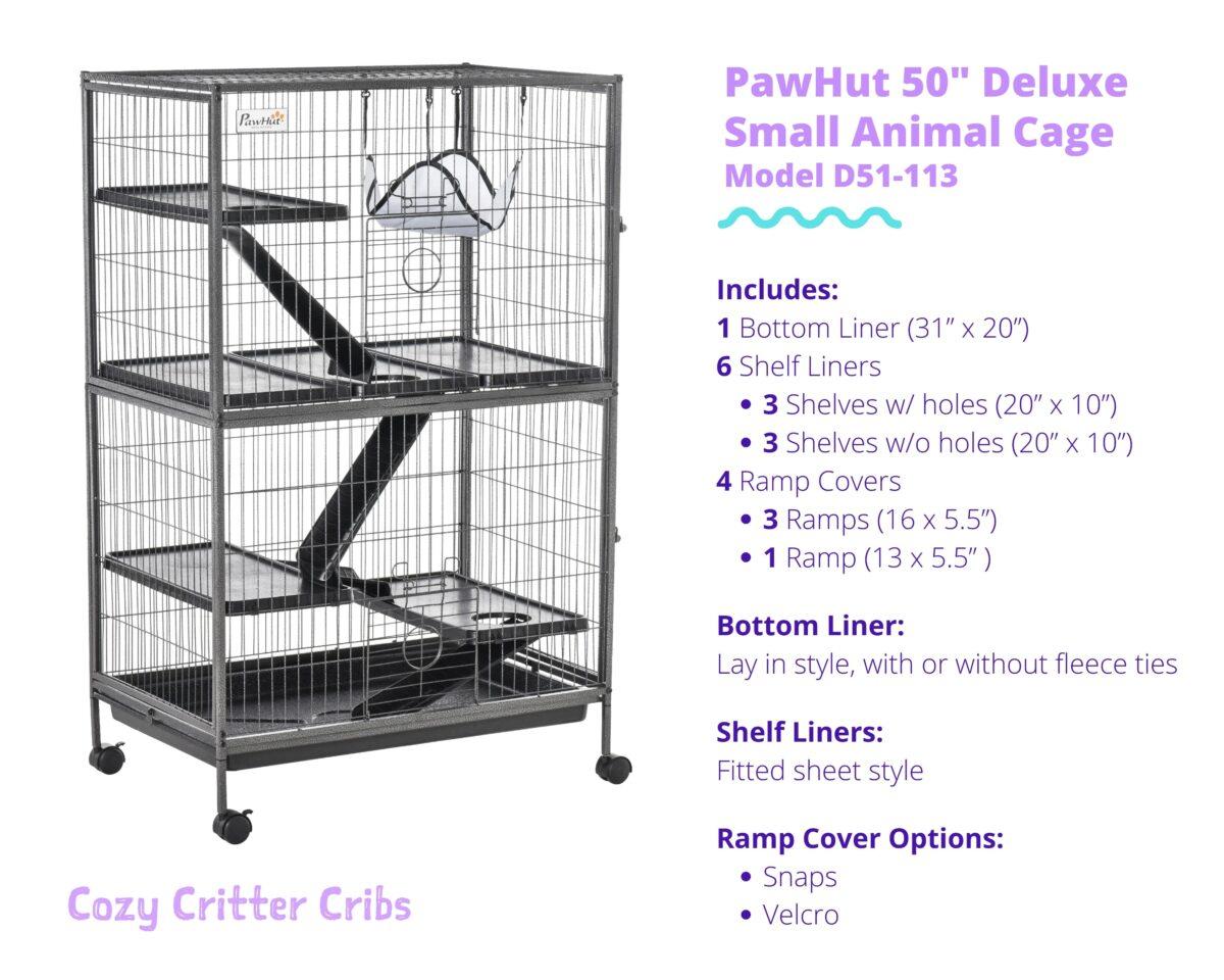 PawHut Deluxe 50" Cage Liners | Full Set (11 pieces) | Customizable - Image 2