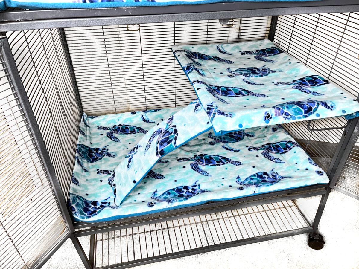 7-piece Cage Liner Set Midwest Double Critter/Ferret Nation "Sea Turtles" (premade) - Image 3
