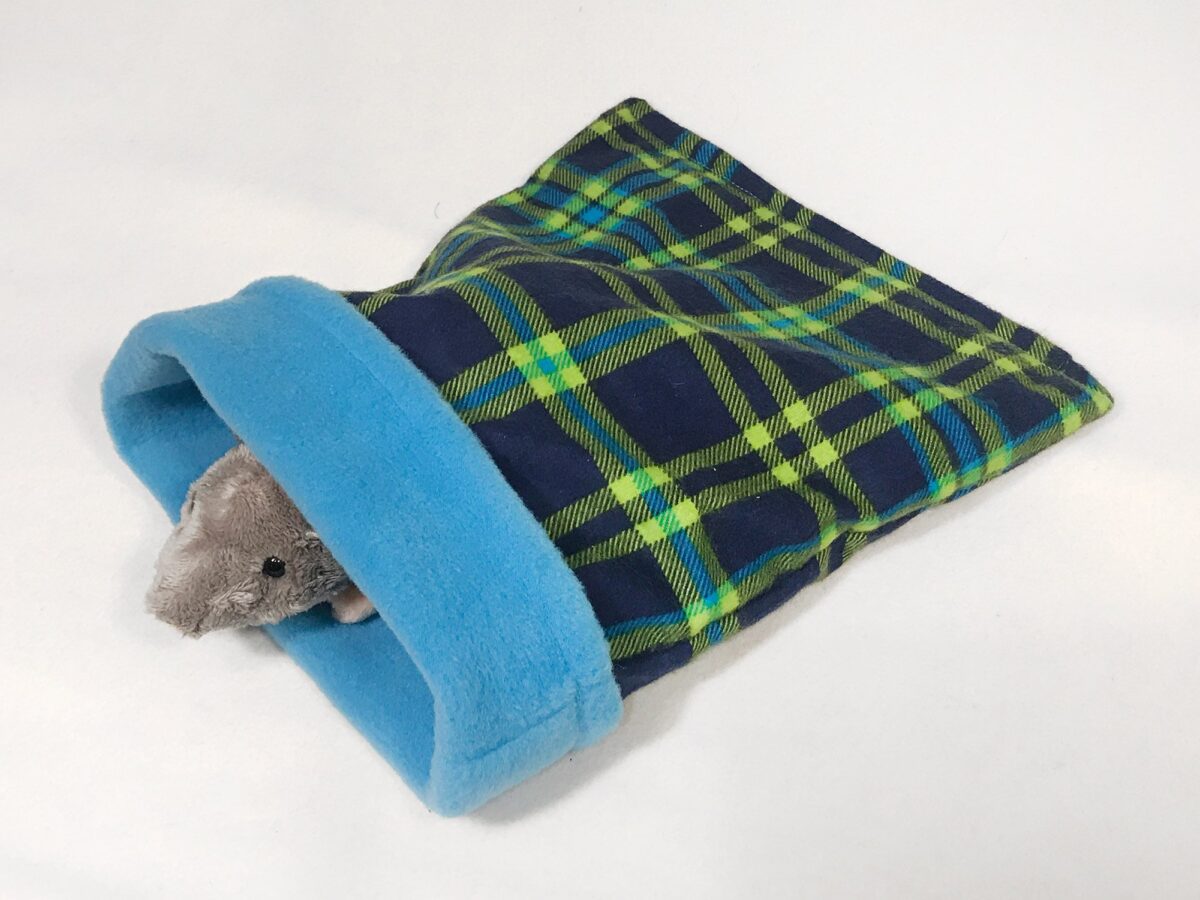 Snuggle Sack Blue & Lime Plaid