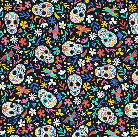 Sugar Skulls Tossed New Flannel