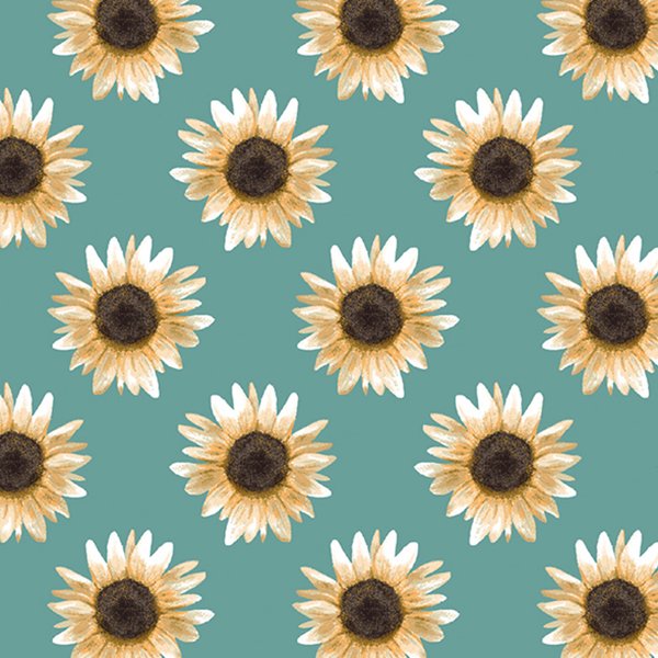 Sunflowers on Aqua