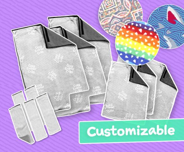 Customizable Cage Liners: 11-piece Midwest Triple Critter/Ferret Nation, Standard Tray or Bass Pans (Double Critter Nation or DCN)