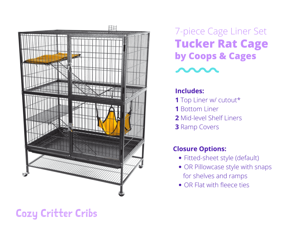 Customizable Cage Liners Tucker Rat Cage by Coops Cages full set Cozy Critter Cribs