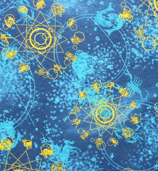 Zodiac Calendar Blue Flannel