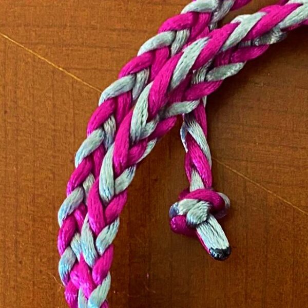 Chevron Braid, Fuchsia and Silver Leash